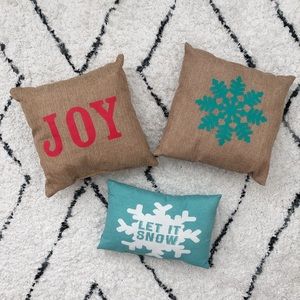 Holiday small decorative pillows (you get all 3!)